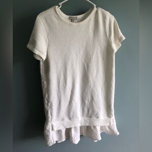 Clu T-Dress Silk Pleats white Sweatshirt Small